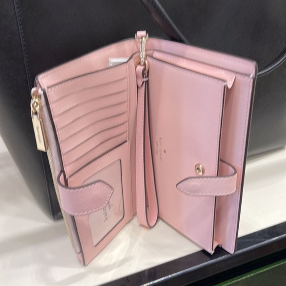 Kate Spade Staci Phone Wallet Wristlet Chalk Pink - Picture 11 of 16